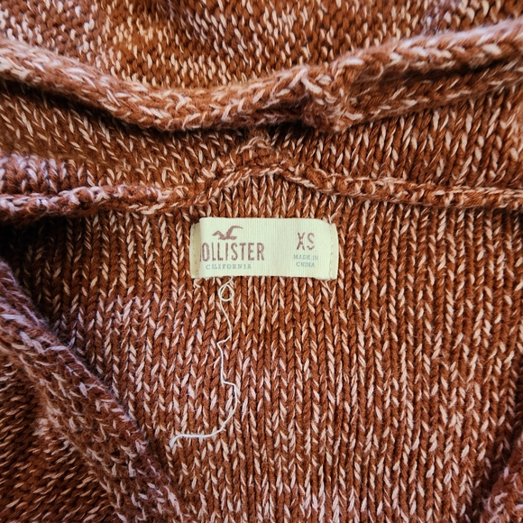 Hollister Knit Fringe Hoodie Sweater xs c - Picture 3 of 9